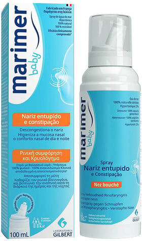 Gilbet Laboratórios Marimer Baby Higiene Nasal Nariz Entupido Hipertónico 100ml
