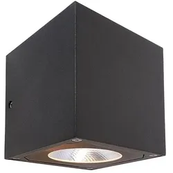 Deko-Light Wandleuchte CUBODO II DOUBLE, 220-240V, 14W, klar / transparent, dunkelgrau D-731015