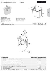 IDEAL STANDARD TV073WG Schranktür DEA, für HWB-US b:500mm,