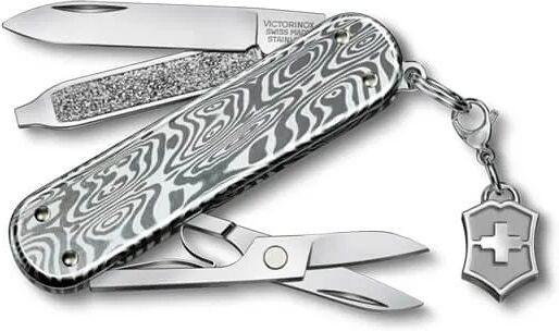 Victorinox Swiss Army Knife Classic SD Brilliant Carbon Damast