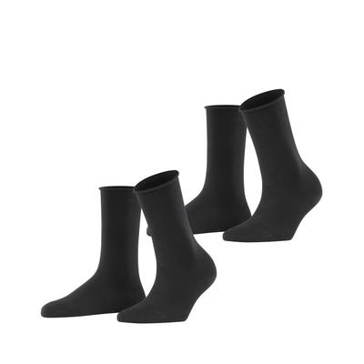 Socken ESPRIT "Basic Pure", Damen, Gr. 35-38, Sockengröße, schwarz, Baumwollmischung, unifarben, normal, Socken Socken, ohne einschneidendes Bündchen, Basic-Socke, Uni-Strümpfe atmungsaktiv