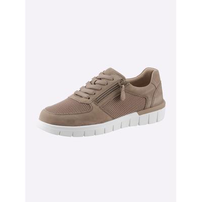 Sneaker CAPRICE, Damen, Gr. 40, braun (schoko), Veloursleder, Schuhe Sneaker