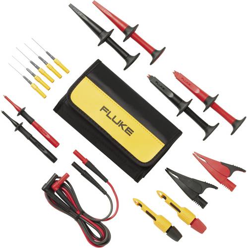 Fluke TLK282-1 Sicherheits-Messleitungs-Set Lamellenstecker 4mm Lamellenstecker 4mm 1.50m Schwarz, Rot 1St.