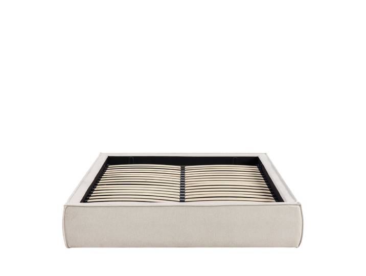 Lit coffre en tissu 160x200cm - beige