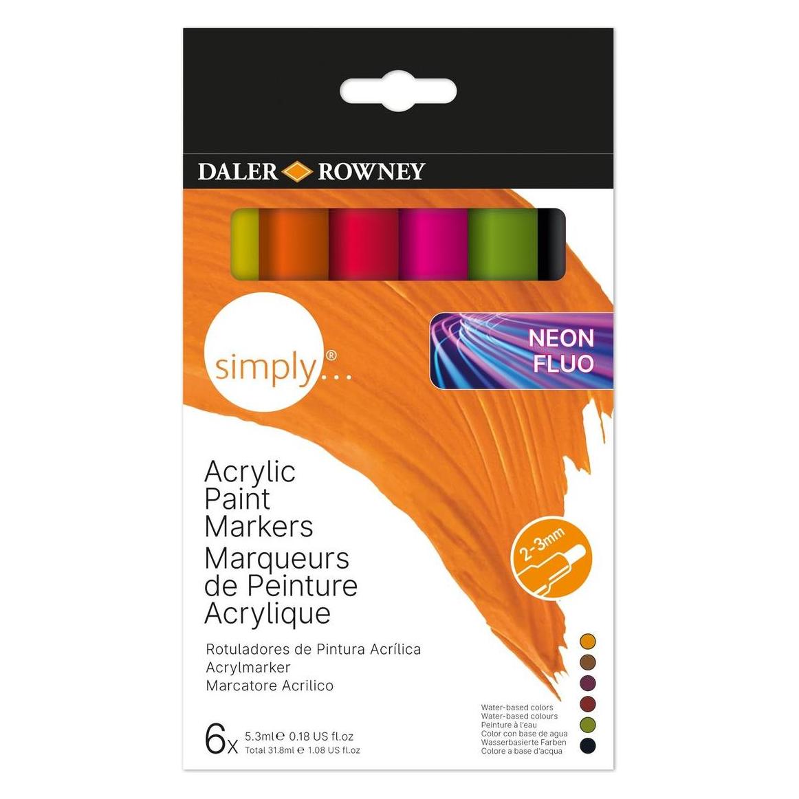 Magni simply Acrylmarker 2-3mm Neonfarben 6 Stück (6x) (52506849)