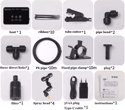 Inspire Curations Touch Screen Automatic Reptile Misting System With Smart Timer For Terrariums eu 10 M 4 Sprays