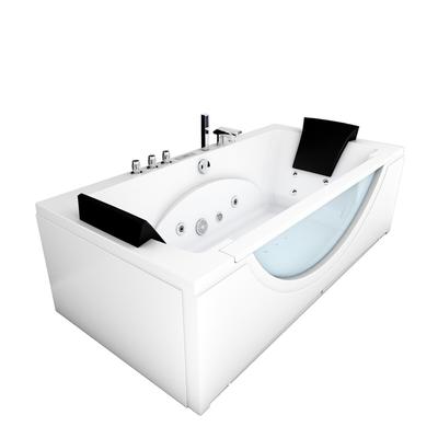 AcquaVapore Whirlpool Pool Badewanne Eckwanne Wanne W81H-C-SC 180x90cm aktive Schlauch-Reinigung