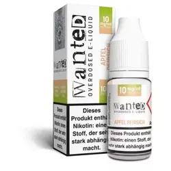 Apfel Pfirsich NicSalt Overdosed Liquid by Wanted 10ml / 10mg