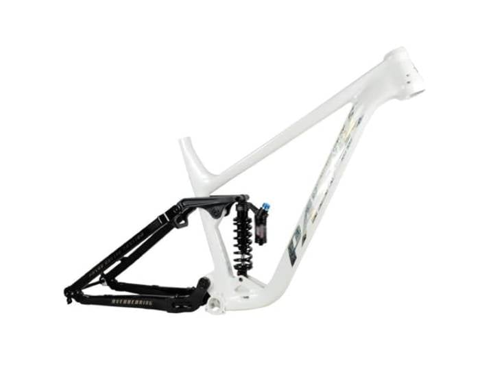 HIMALO 27,5/29er Mountainbike Federungsrahmen 16''/18'' DH/XC MTB Rahmen Boost Steckachse 12 * 148mm Scheibenbremsrahmen Fahrradrahmen Mit Hinterradstoßdämpfer, Max 3,0'' Reifen(White,18'')