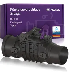 Kessel Staufix Rückstaudoppelverschluss 730100 DN 100, freiliegend