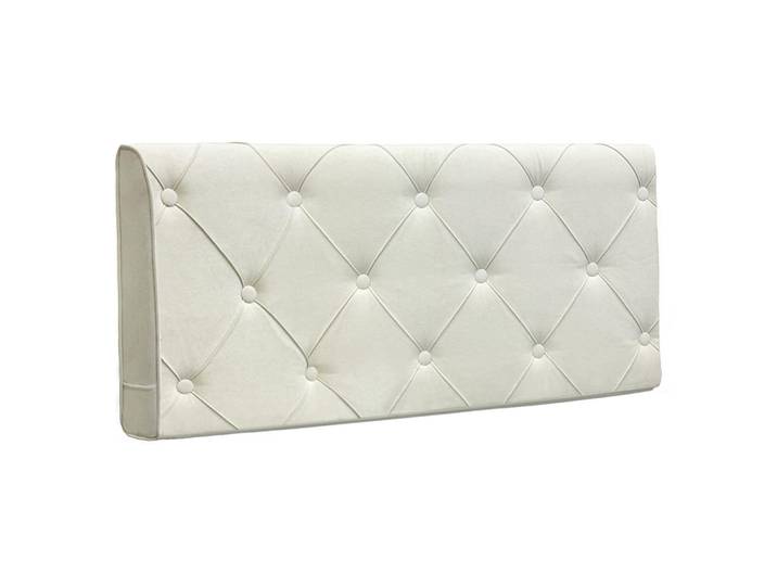 Vercart Kopfteil Quadratisches Raster Wildlederimitat 60*140cm, Beige, Grau, Mode, Rechteckig, 10x60x140 cm, Bett-Kopfteile