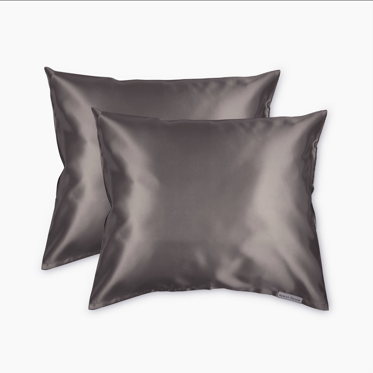 Beauty Pillow Duo Pack Satijnen Kussenslopen Dark Grey 60x70 cm