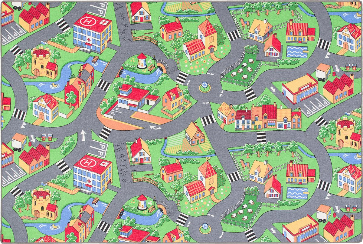 Snapstyle Kinderspel vloerkleed Little Village voor de kinderkamer