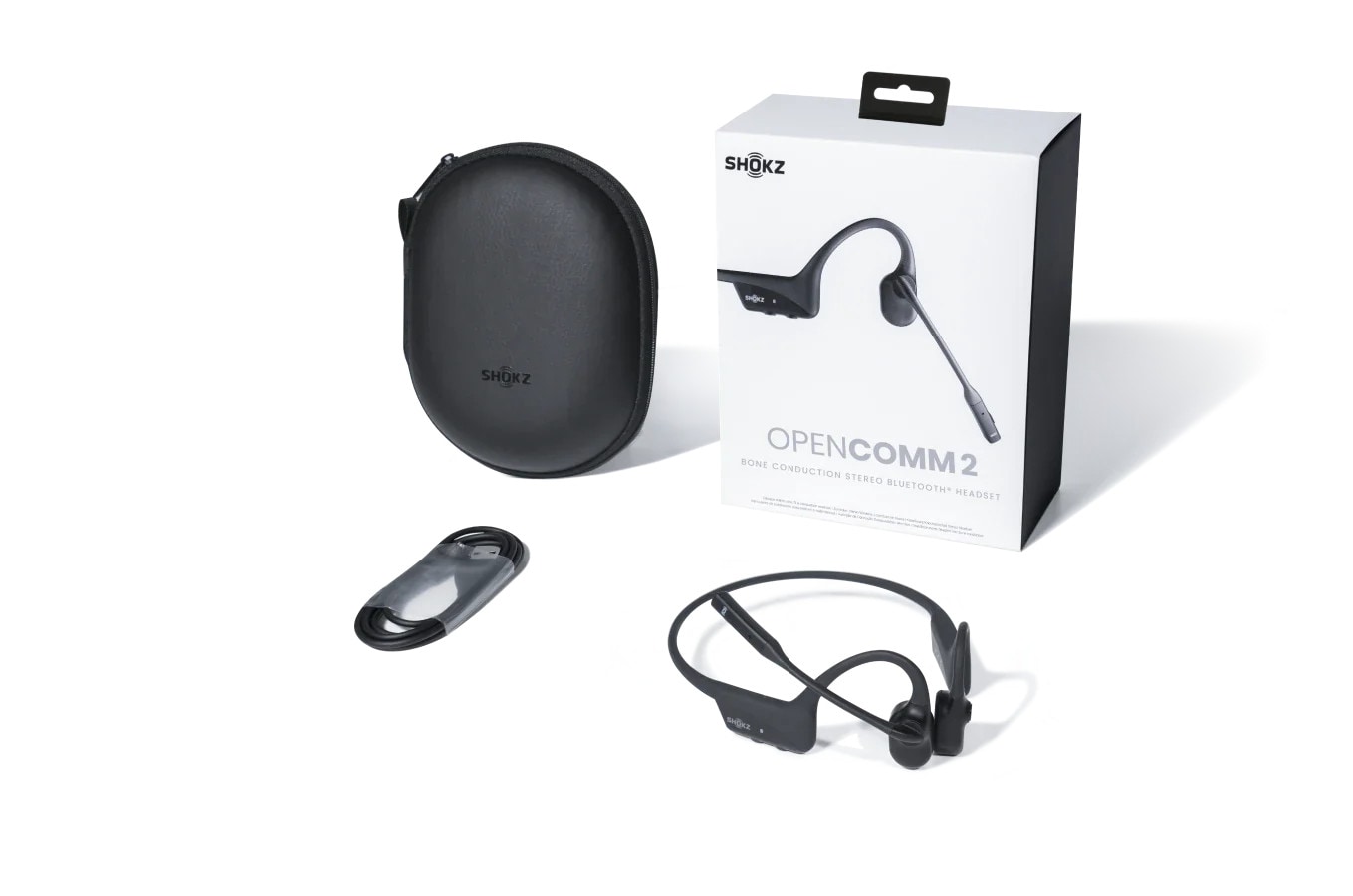 Shokz OpenComm2 2025 Knochenschall-Headset schwarz