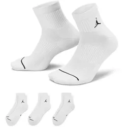3er Pack NIKE Jordan Everyday Ankle Trainingssocken 100 - white/black 34-38
