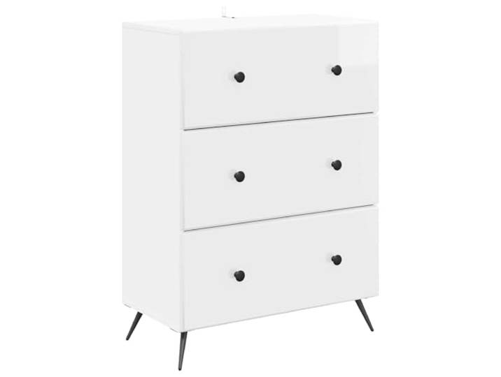 YUTAASU Schubladenschrank Hochglanz Weiß 66x34,5x90 cm