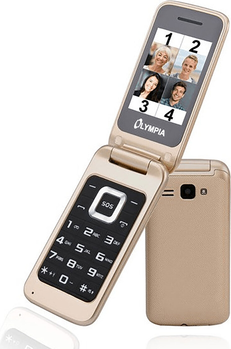 Olympia Luna Fliphoesje Dual-SIM Bluetooth 6,1 cm 2,4 inch 600 mAh Goud