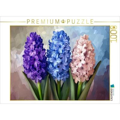 CALVENDO Puzzle Hyazinthen in drei Farben | 1000 Teile Lege-Größe 64x48cm Foto-Puzzle für glückliche Stunden
