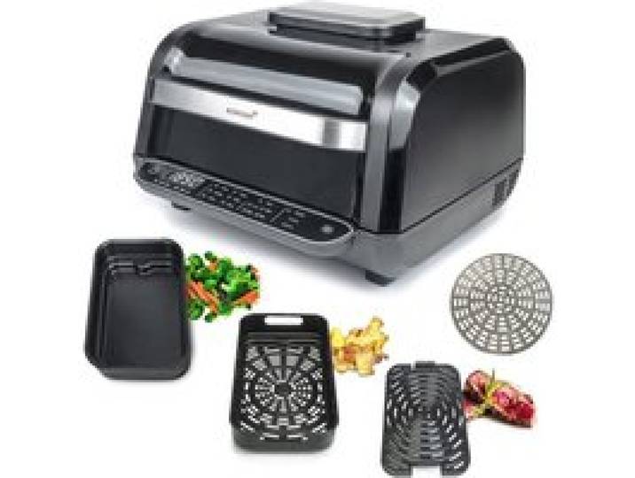 46160 Barbecue Et Friteuse À Air Chaud 6 Litres 8 Fonctions – Friteuse À Air Chaud Four Four À Pizza Déshy ateur Fo[PE256]