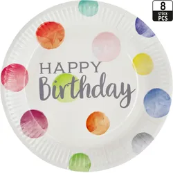 Pappteller-Set HAPPY BIRTHDAY (BHT 23x2x23 cm) - BHT 23x2x23 cm
