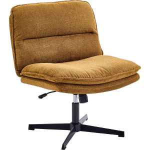 hJh-OFFICE Loungesessel Criss-Cross 20, 670694, braun, mit Fußkreuz aus Metall und Stoffbezug