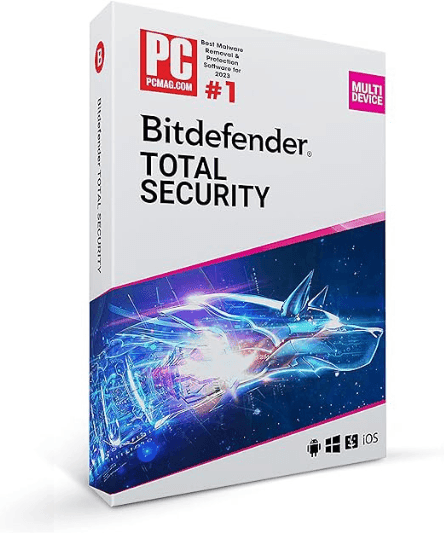 Bitdefender Total Security 2024 - 1 Device - 1 Year - PC, Android, Mac, iOS
