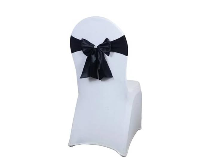 Stuhlschleifen für Hochzeiten 10/50/100PCS Satin Schärpen for Hochzeit Stühle Schleifen Krawatten Spandex passen alle Dekoration Hotel Geburtstag Party(14,100pcs)
