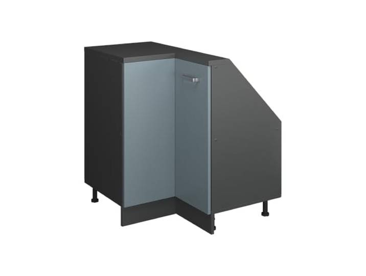 Vicco Küchenschrank für Dachschrägen R-Line , Blau-Grau/Anthrazit 75.6 cm Verbindet zwei Dachschrägen · Tiefe 46 cm · Höhenverst. Füße · Metallgriffe · 1 Einlegeboden