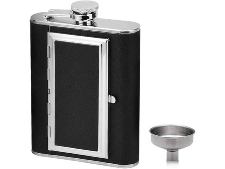 Taschenflasche, Auslaufsicherer 6-Unzen-Taschen-Flachmann aus Edelstahl mit
