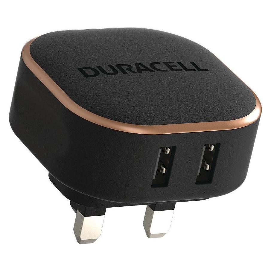 Duracell 2x2.4A USB Phone/Tablet Charger (2 Ports) (DRACUSB16-UK)