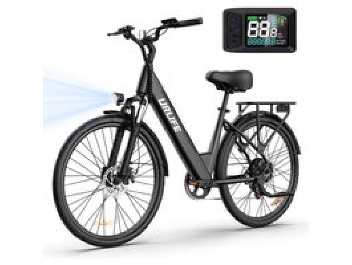 Urlife E26 elektrische fiets 26 inch 36V 13Ah uitneembare accu snelheid 25 km/u E-bike voor volwassenen Elektrische fiets voor woon-werkverkeer