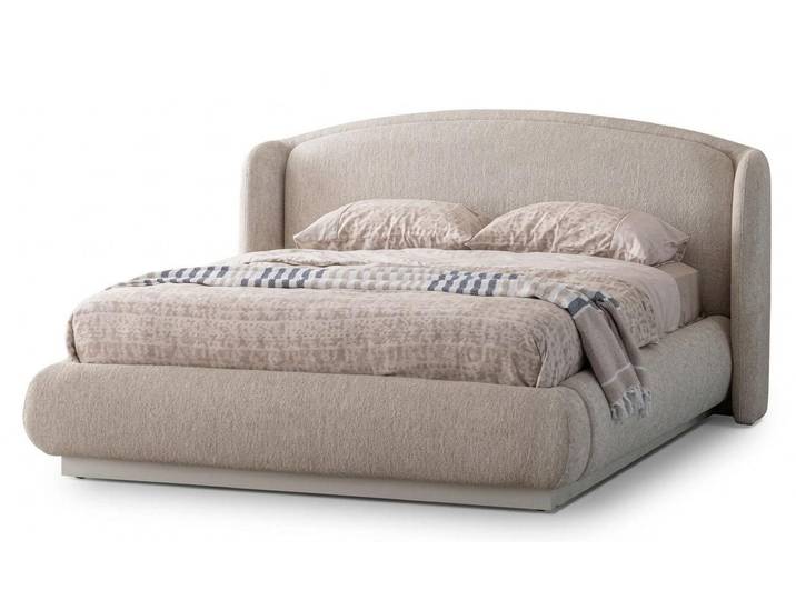 JVmoebel Polsterbett Bettgestell Modern Beige Weich Schlicht Massiv Bequem Ergonomisch, Made in Europa