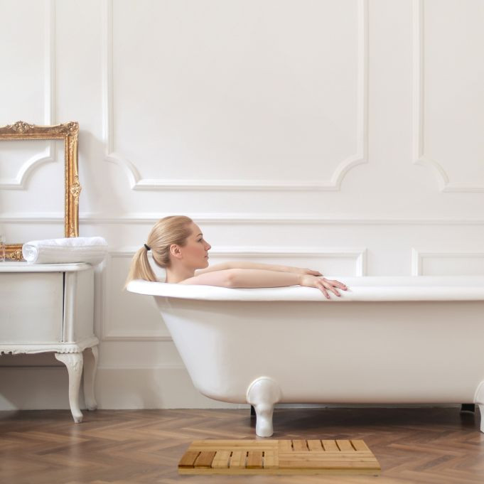 Relaxdays Badmat van bamboe voor volwassenen