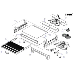 Thule Schmutzschutz für Slide-Out G2 Ducato/Crafter 700 Auszugsstufe - Thule Ersatzteilnummer 1500603705