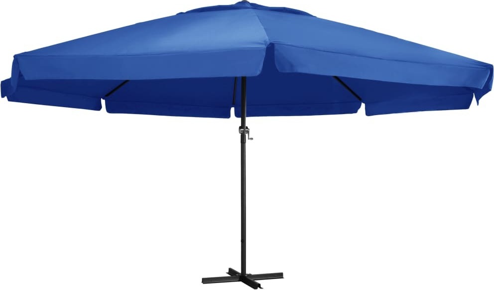 Maison Exclusive - Sonnenschirm mit Aluminium-Mast 600 cm Azurblau