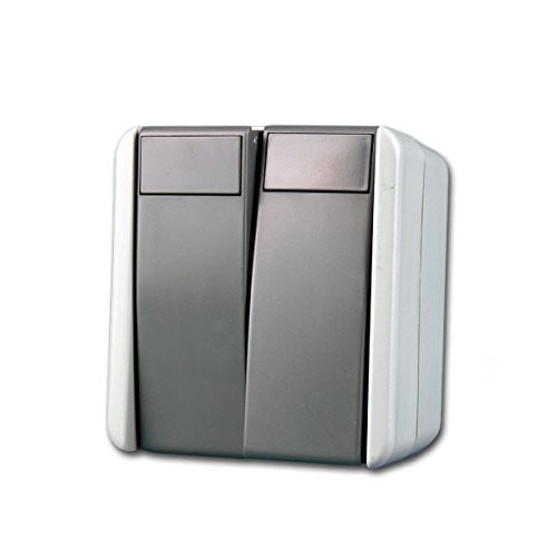 Fontana dubbel-puls schakelaar grijs 250V~/10A