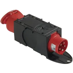 PCE, Netzstecker + Netzkupplung, CEE-Stecker 16 A auf CEE-Kupplung 32 A mit Bügel