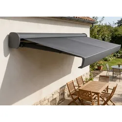 Halbkassettenmarkise KONIFERA "Madrid Pro", anthrazit, B:295cm, Polyester, Markisen, Premium Markise, Motorisierung & verschiedene Größen erhältlich