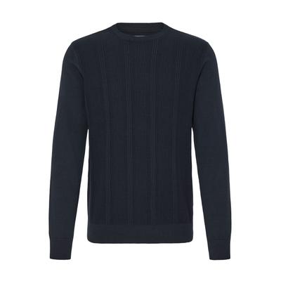 Strickfleece-Pullover BLEND "Strickpullover BHBaron", Herren, Gr. L, schwarz (salute), Obermaterial: 100% Baumwolle CO., Pullover