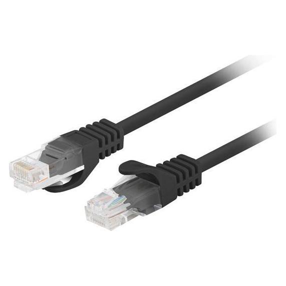 Lanberg Patchcord cat.6 UTP 10-pack fluke passed black (CAT6, 0.25 m) (PCU6-20CC-0025-BK)