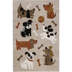 Smart Kids Kinderteppich Rocky & Friends sand beige meliert 140x200 cm