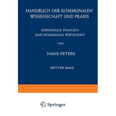 Kommunale Finanzen und Kommunale Wirtschaft, Taschenbuch von , Springer Berlin, 978-3-540-02405-7