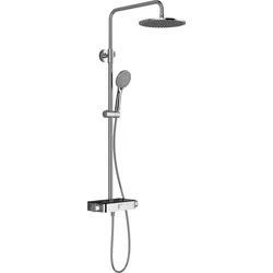 HSK Shower-Set Umsteller mit Ablage „RS 200 AquaSwitch Thermostat“ Ausladung 385 mm in weiß / chrom