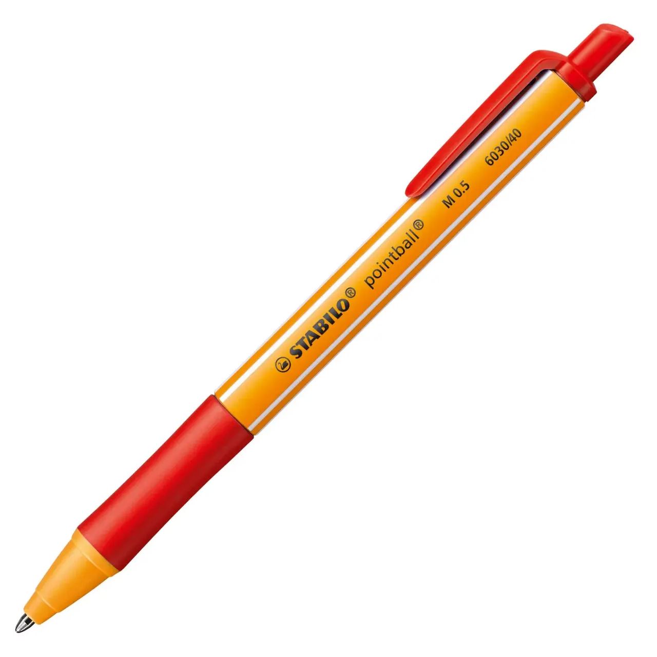STABILO Kugelschreiber pointball orange Schreibfarbe rot, 1 St.