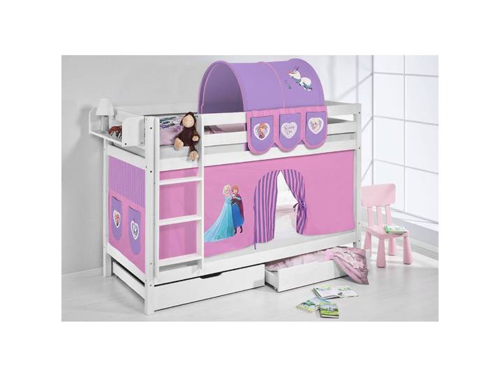 home24 Spielbed JELLE IJskoningin paars 90 x 200 cm wit