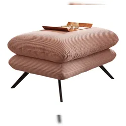 KAWOLA Hocker CHARME Hockerbank groß Cord rosa