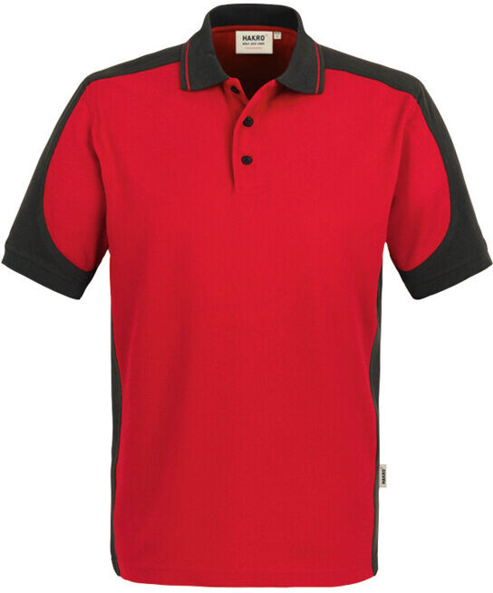 Hakro Polo-shirt Contrast Performance, rouge, taille unisexe : S (839-002/S)