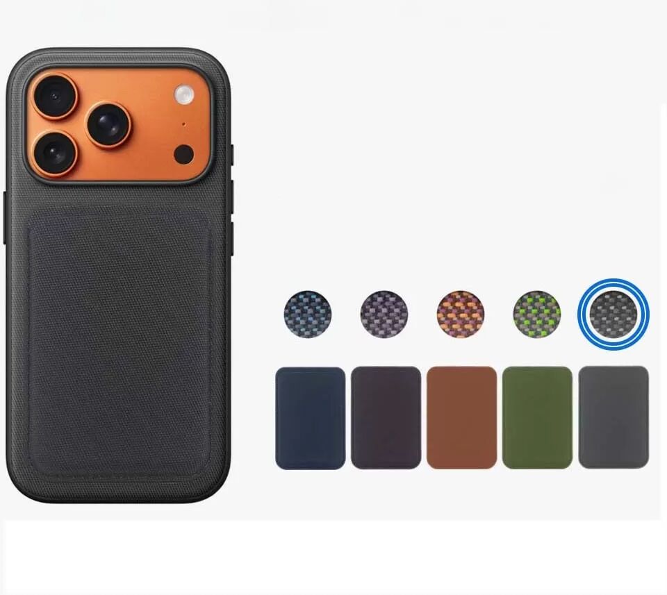INF Magnetischer Kartenhalter Kompatibel mit iPhone - 23 N52 Starke Magnete - Schwarz