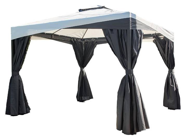 Sojag Malta 1010 Alu Pavillon 3x3 m mit abnehmbaren Textildach