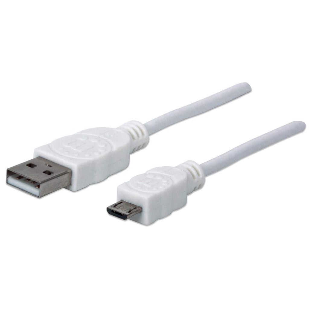 Manhattan USB 2.0 aansluitkabel A-stek naar Micro-B-stek, 1 m, wit